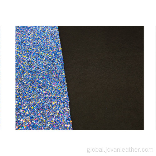 China Chunky glitter PU vinyl faux leather for shoes Supplier